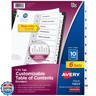 Avery Dividers for 3 Ring Binders, 10 Tabs per Set, Customizable Table of Contents, Classic White Tabs, Great for Organizing Reports, Projects, and More (6 Sets of 11823)