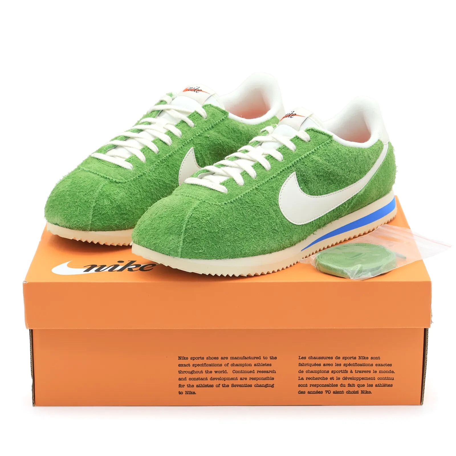 nike cortez green orange