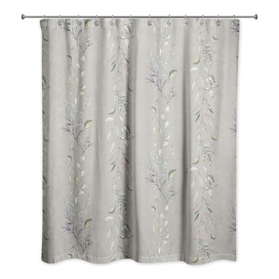 Creative Products Vines On Gray 71x74 Shower Curtain