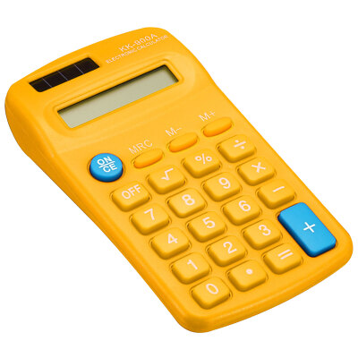 Small Pocket Calculator 8 Digit Display Office Handheld Calculator Yellow