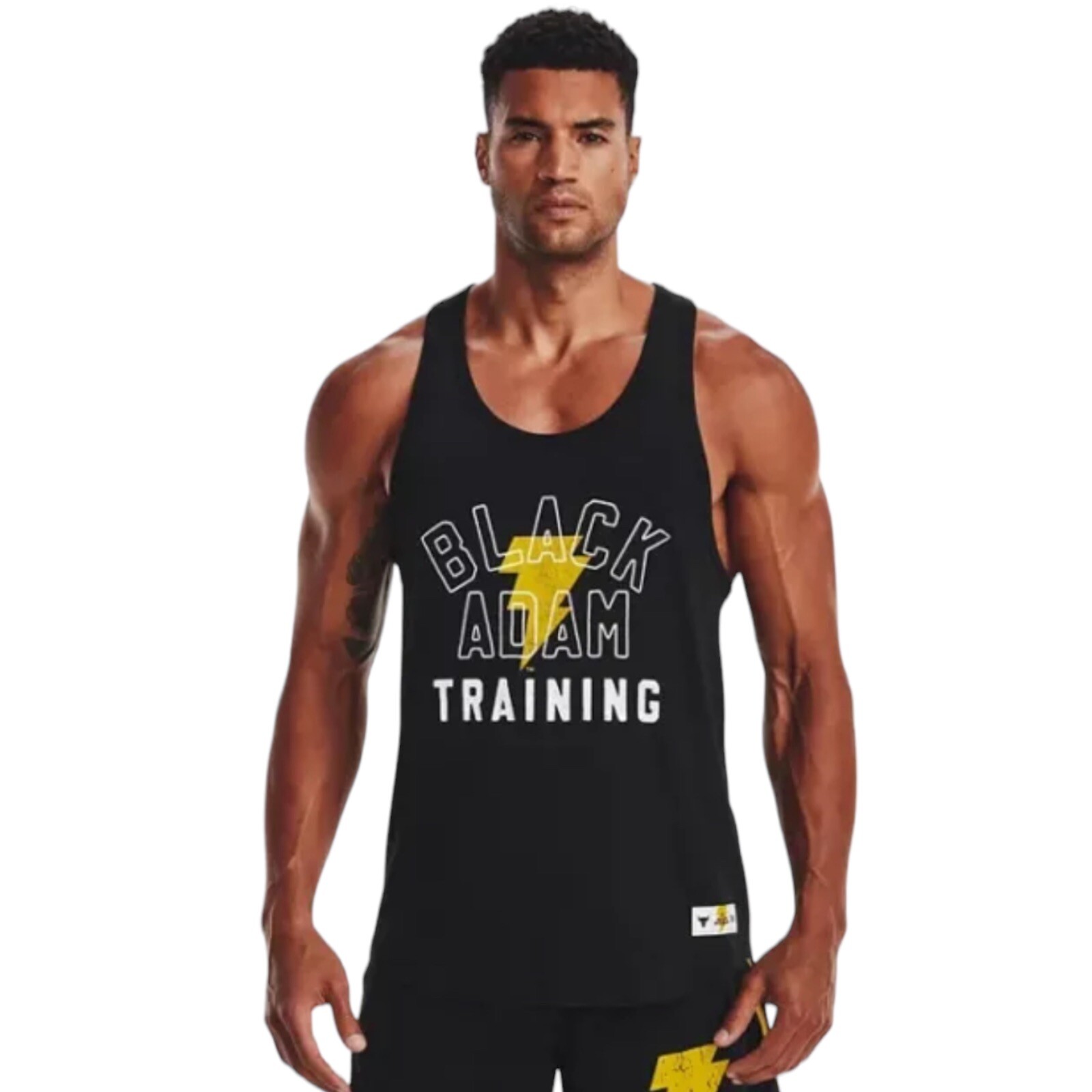 人気◆【UA ｘ Project Rock】Black Adam Graphic Short Sleeve 人気◇【UA x Project Rock】Black Adam Graphic Short Sleeve