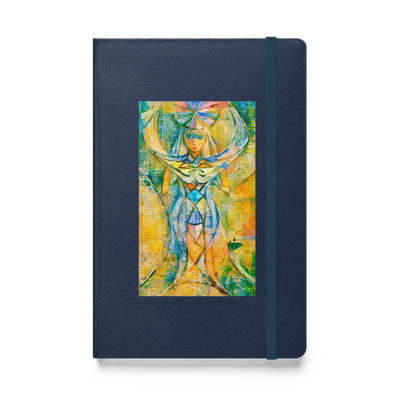 Hardcover bound notebook with original art Ancient Ones series, impressionist