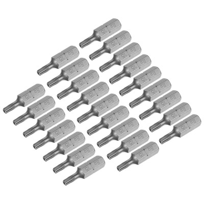 25pcs Torx Bits 1/4'' Magnetic Screwdriver T15 Screw Driver Bit S2 Alloy Steel