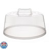 Large Microwave Cover for Food - Splatter Guard Lid - Cake Stand Cover - Size 11.5 In x 5 In Tall - Easy Grip Handle with Steam Vented Holes - BPA Free and Dishwasher Safe | Clear Plastic