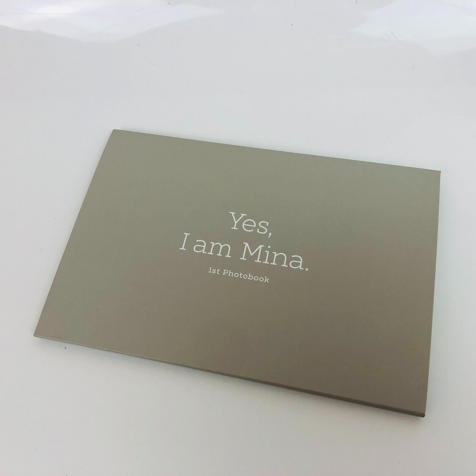 TWICE MINA 1st Photobook Yes, I am MINA Gray Ver 2 card with TWICE MINA 1st Photobook Yes, I am MINA Gray Ver 2 card with