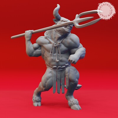 Minotaur - 32/54mm Miniature for Tabletop RPGs (DnD, D&D, Pathfinder)