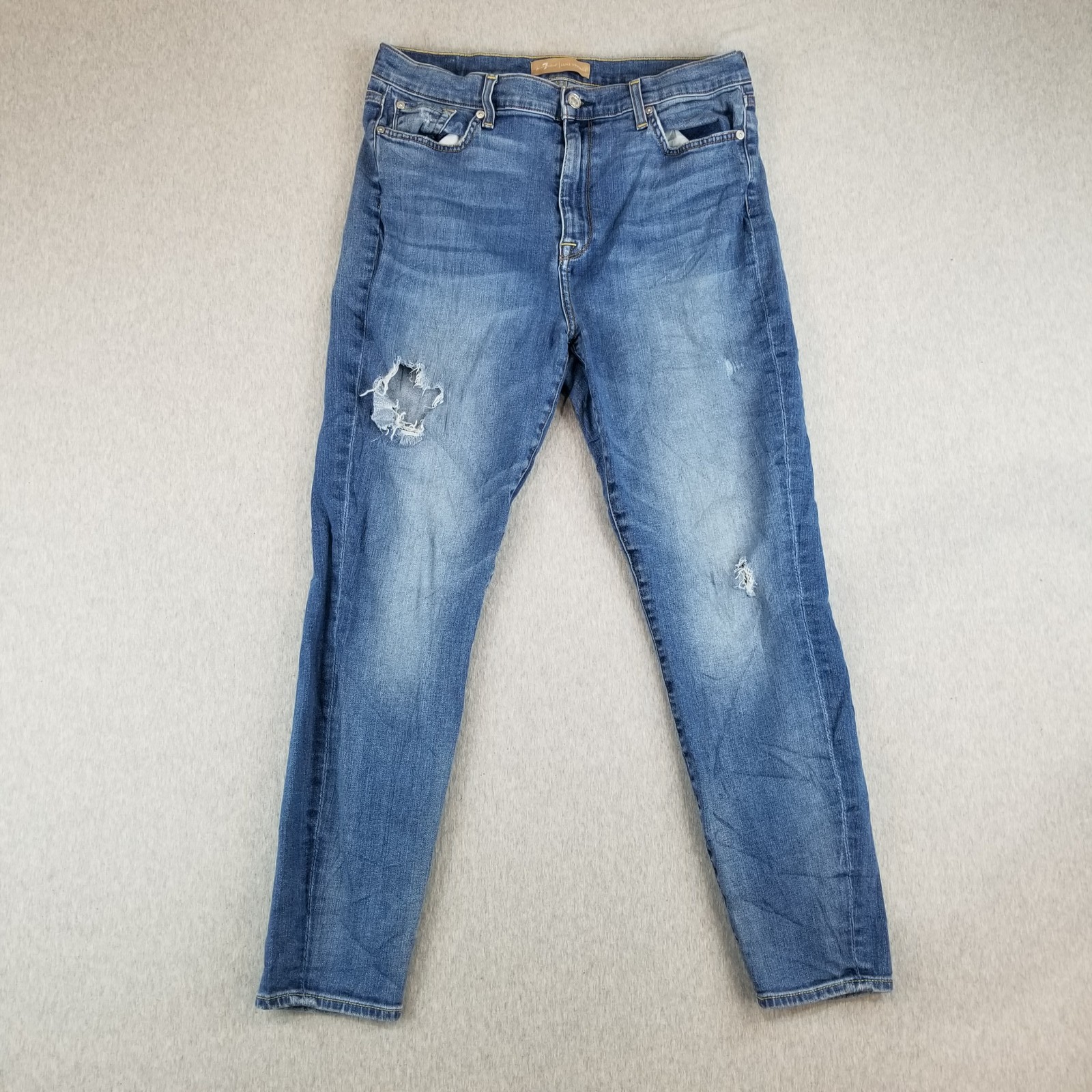 Seven7 Jeans Women's Sz 15/32 Blue Wash Indie High Waist Skinny Ankle Soft Lux