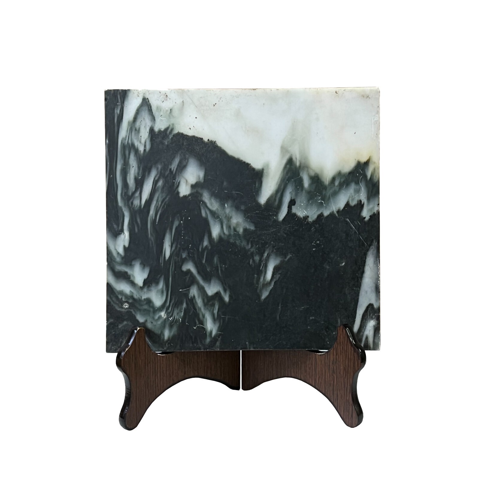 Chinese Natural Dream Stone Square Gray Fengshui Plaque Display ws2258S Chinese Natural Dream Stone Square Gray Fengshui Plaque Display ws2258S
