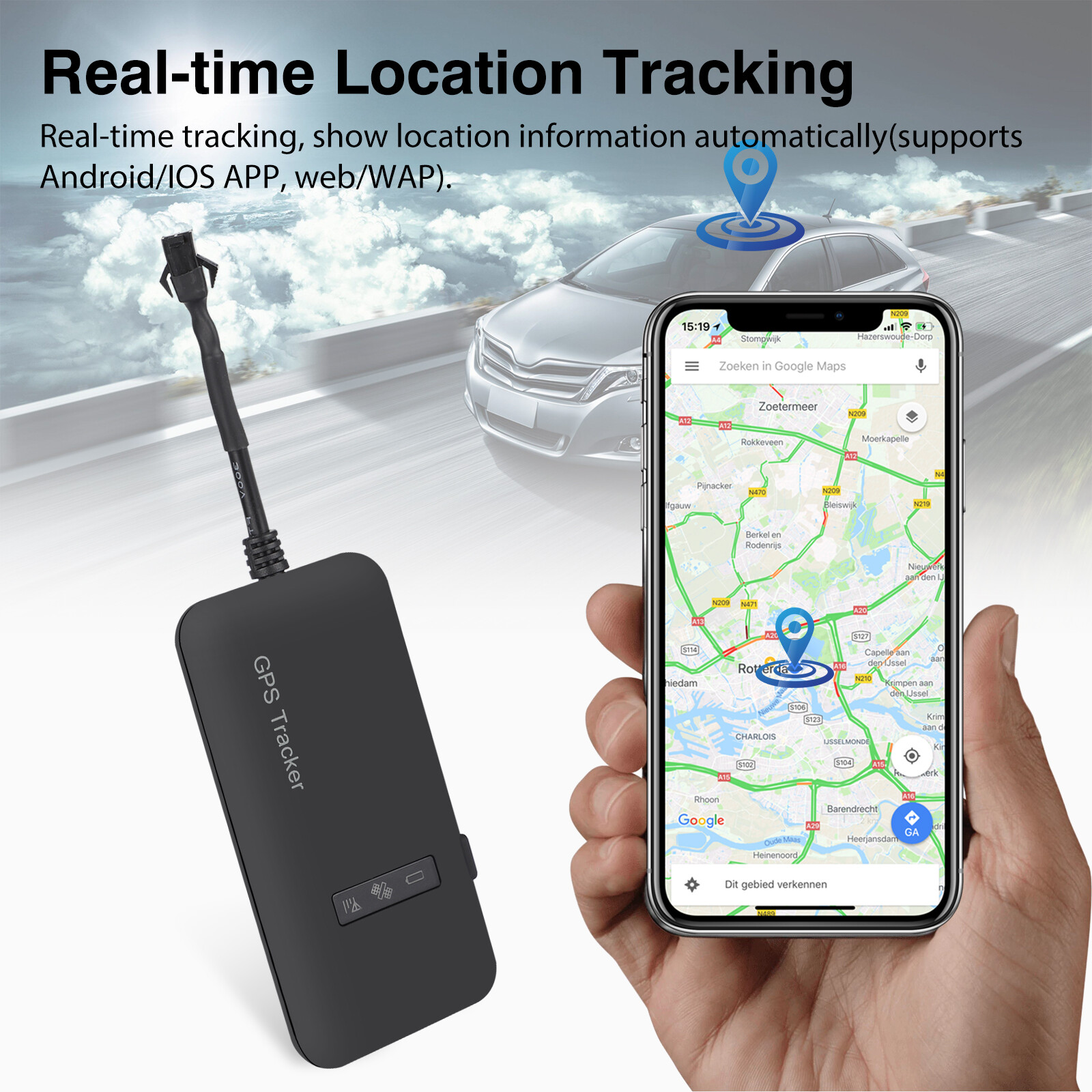 Real-time GPS Tracker Tracking Locator Device GPRS GSM Car/Motorcycle Anti Theft