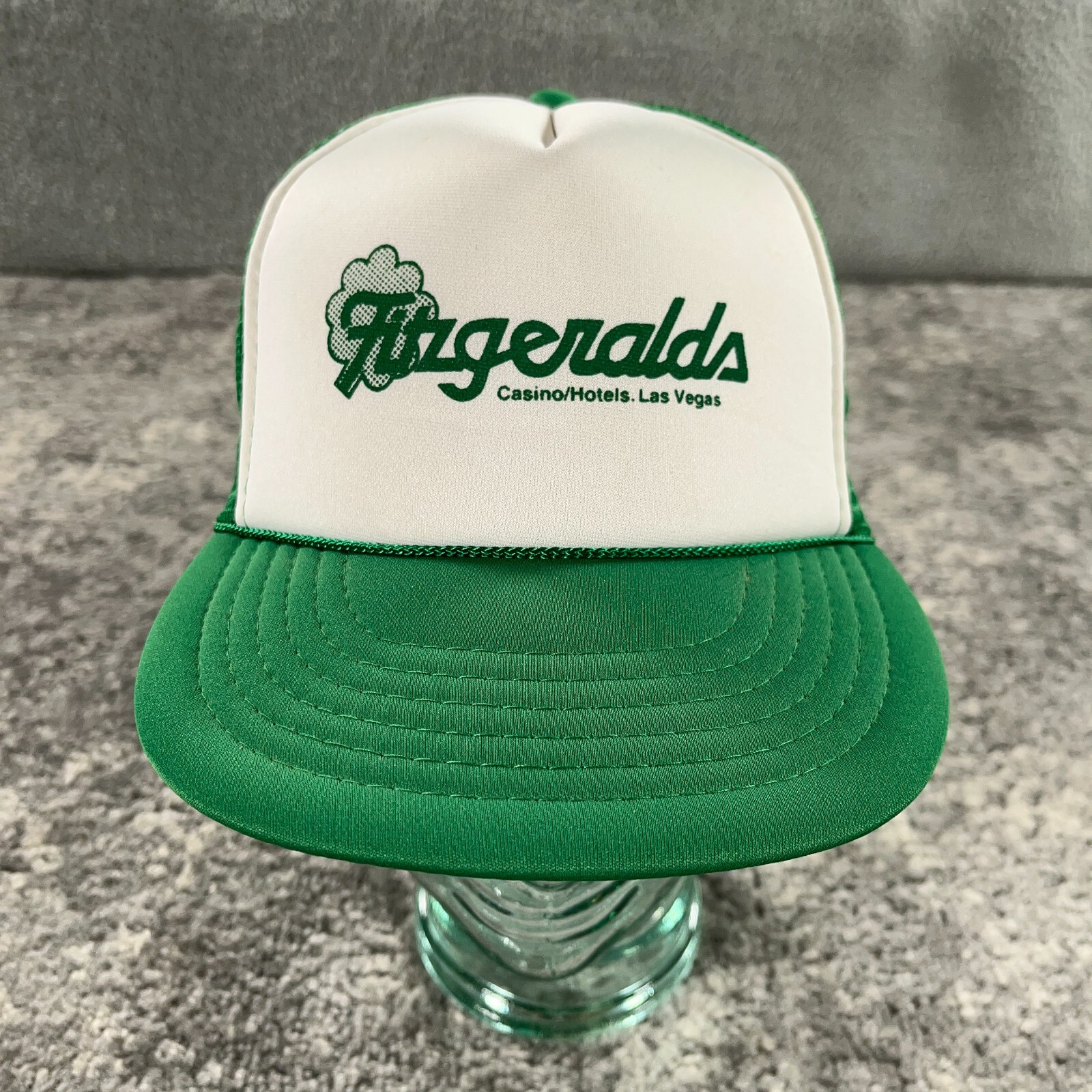 VTG Fitzgeralds Trucker Hat Cap Mens Snapback Green Casino