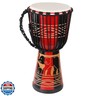 AIMEIS Djembe Drum 10'' x 20'' Goatskin African Drum Carved of Mahogany Hand Drums for Adults Beginner (Red)