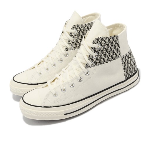 Converse Chuck 70 HI Бежевый Черный Мужская повседневная обувь унисекс Lifestyle A03279C