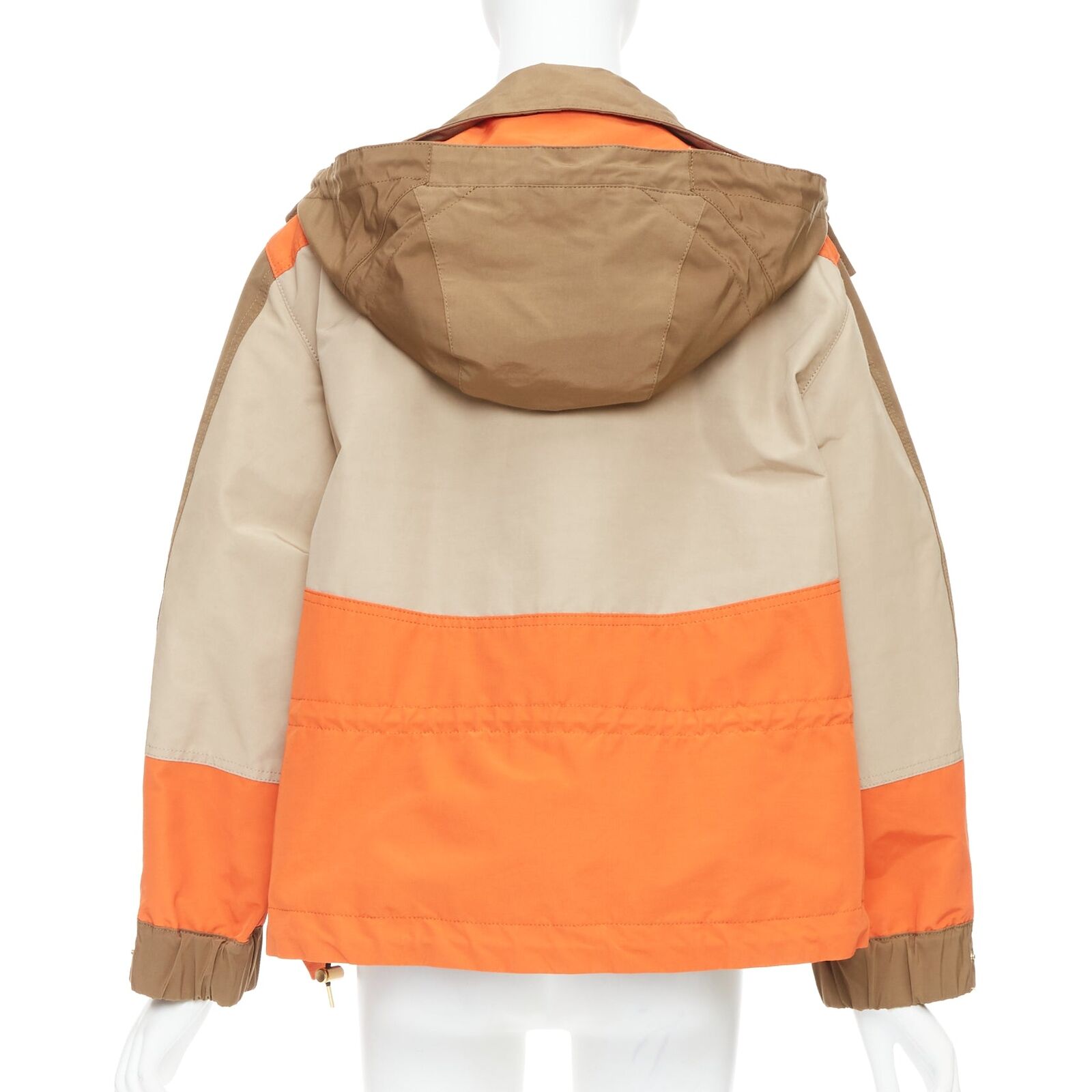 SACAI 2022 khaki orange cotton nylon deconstructed flared SACAI 2022 khaki orange cotton nylon deconstructed flared