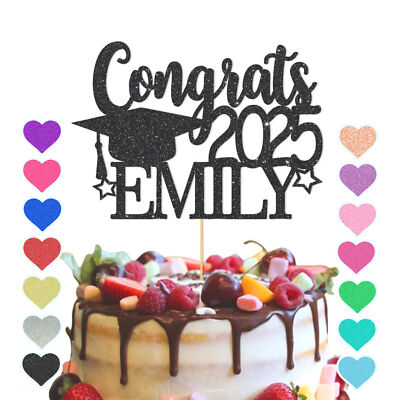 Personalised Cake Topper Congrats Graduation Celebration Student Class of 2024