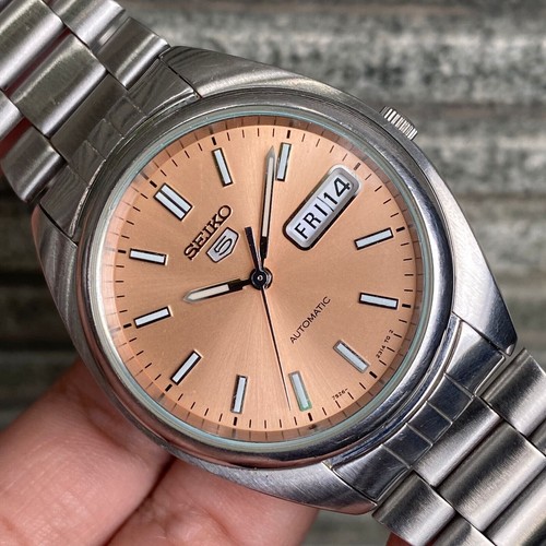 SEIKO5 ブラウン文字盤　7S26-0430 稼働良品 RARE Seiko 5 Salmon Dial SNXA11 Day Date Automatic 7s26-0430