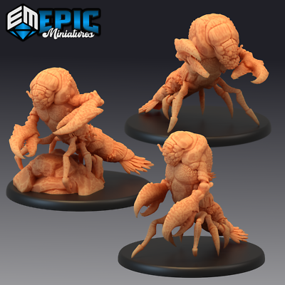 YURIAN LOBSTER, Humanoid Sea Creature, Dungeons and Dragons Miniatures, D&D