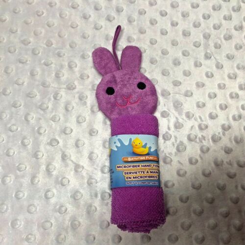 NWT Bathtime Fun Purple Bunny Rabbit Microfiber Micro Fiber Hand Towel