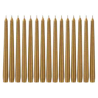 Basic Elements  Gold Unscented 10'' Tapers By Ashland  15 pack