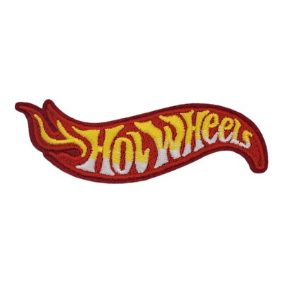 4'' Hot Wheels Logo Vintage Style Retro Iron on Patch Kid Diecast Car Fashion