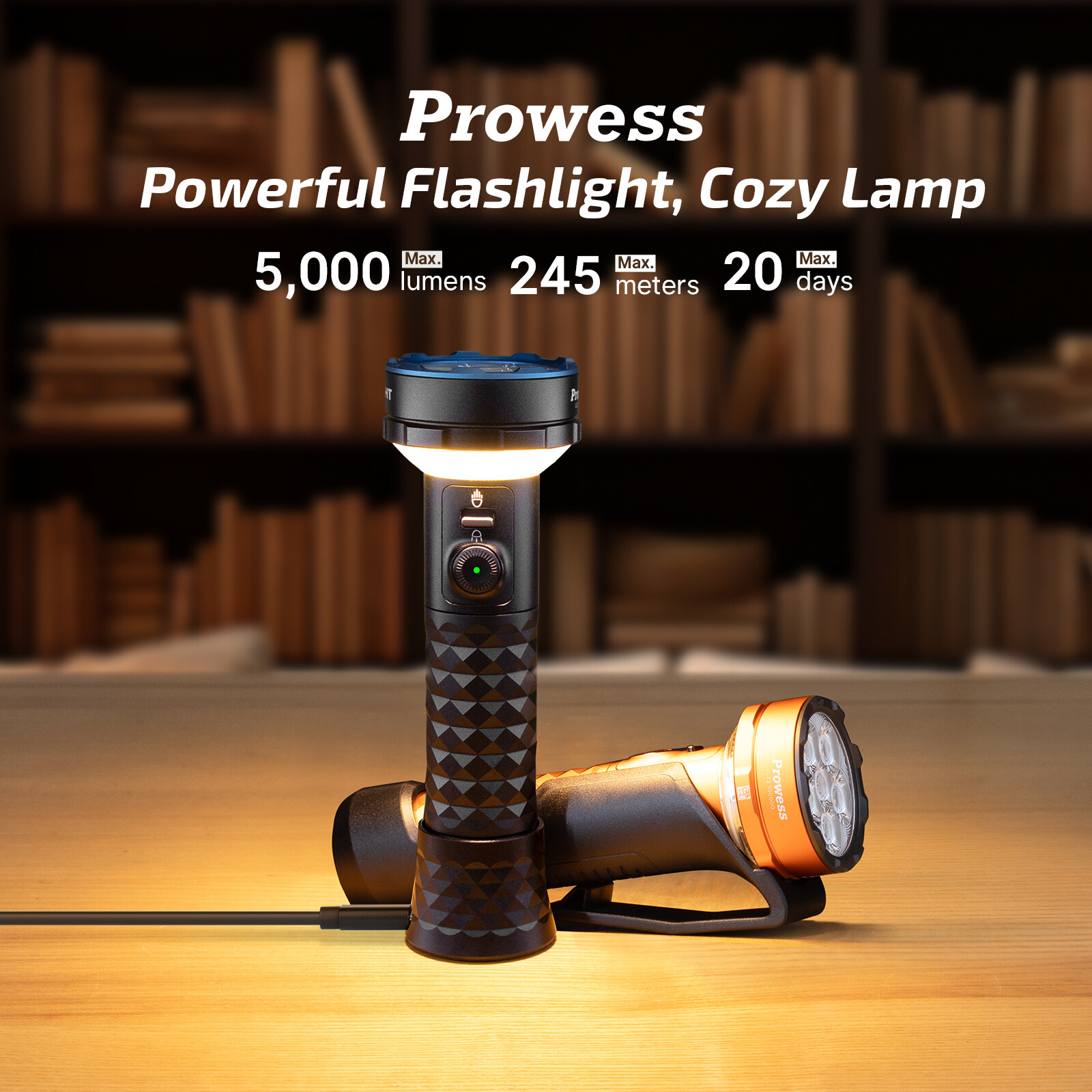 Olight Prowess 5000 Lum Multi-functional LED Flashlight for Outdoor with Holster