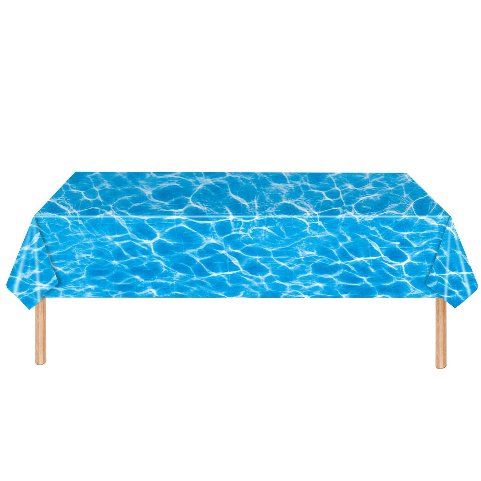 Waterproof Tablecloth Ocean Wave Party Rectangle Table Cover Indoor/Outdoor