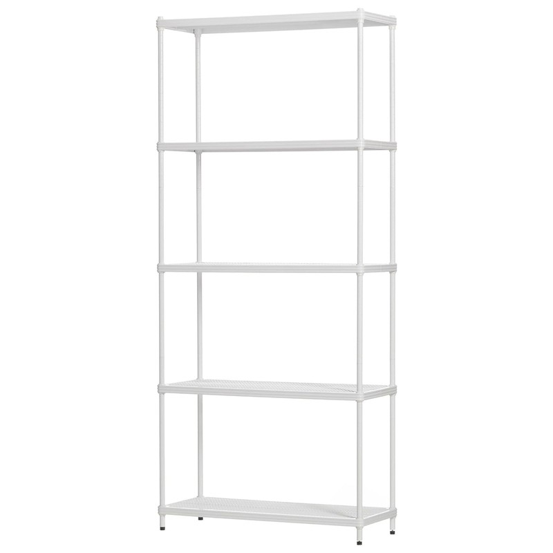 Design Ideas MeshWorks 5 Tier Metal Storage Shelving Unit Rack