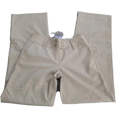 Ann Taylor LOFT pants Womens ANN Full leg Dress light taupe stretch Size 0 new