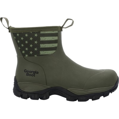 Мужские рабочие и защитные ботинки Georgia GBR Mid Rubber GB00631 из зеленой кожи 14