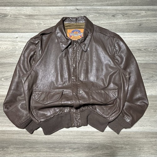 COOPERレザージャケット Vtg 1960's COOPER Leather Bomber Jacket sz 40R Brown IDEAL