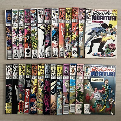 Lot Of 26 Strikeforce: Morituri 1,2,2-18,20,22,25,27,29-31 Marvel Comics 1986-89