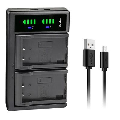 Kastar Battery LTD2 USB Charger for BLS-50 & Olympus OM-D E-M10 Mark III Camera