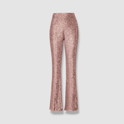 Pre-owned Akris $1490  Women's Pink Faralda Sequin Trouser Pants Size 8