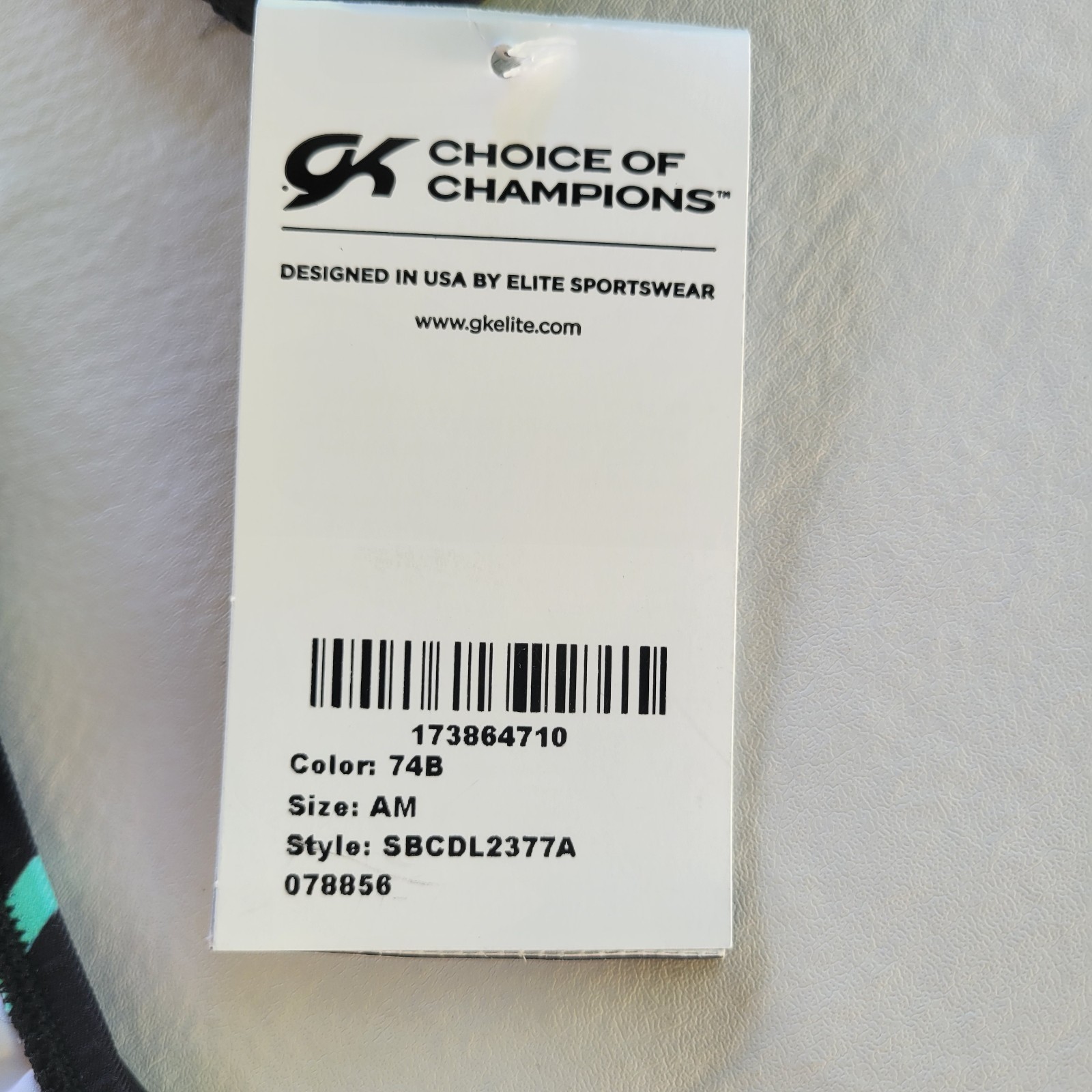 New GK Elite Team USA Gymnastics Leotard Teal Black Long Sleeve Medium USA Made