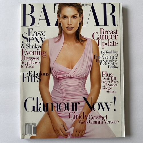 HARPER'S BAZAAR Magazine Oct 1997 CINDY CRAWFORD Eva
