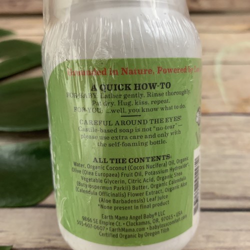 Earth Mama Natural Non Scents Baby Wash Unscented Extra Gentle New 5.3 fl oz