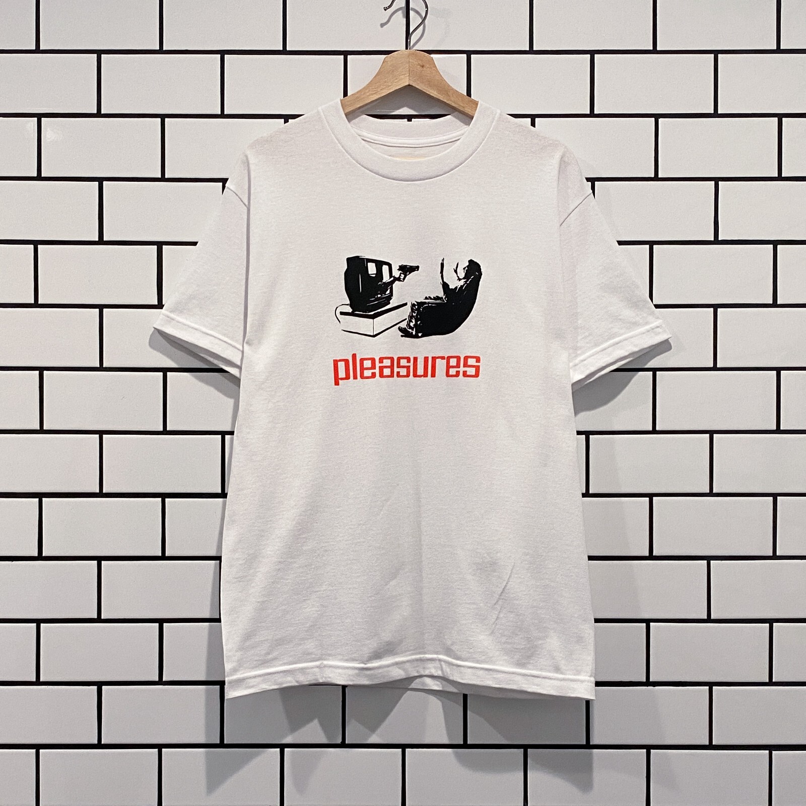 PLEASURES TV T-SHIRT WHITE | eBay
