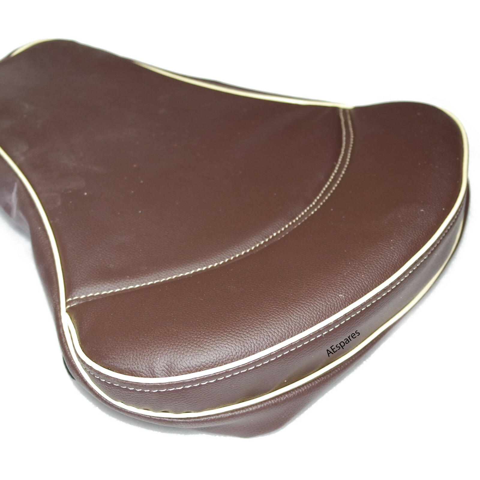 Fits Royal Enfield Classic 350 500 Front & Rear Leatherette Seat Cover Brown 