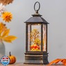 10'' Fall Snow Globe Lantern, Thanksgiving Lighted Lantern, Swirling Glitter Snow Globe for Fall Harvest Day Decorations, Home Fall Decor, Halloween and Gift (TruckandPumpkins)