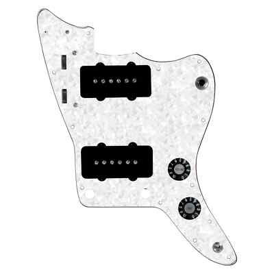 920D Custom Jazzmaster Grit Loaded Pickups / guard Black on White Pearl