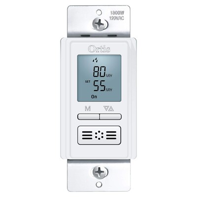 [New Generation] Humidity Sensor Switch, Ortis in-Wall Bathroom Fan Automated...