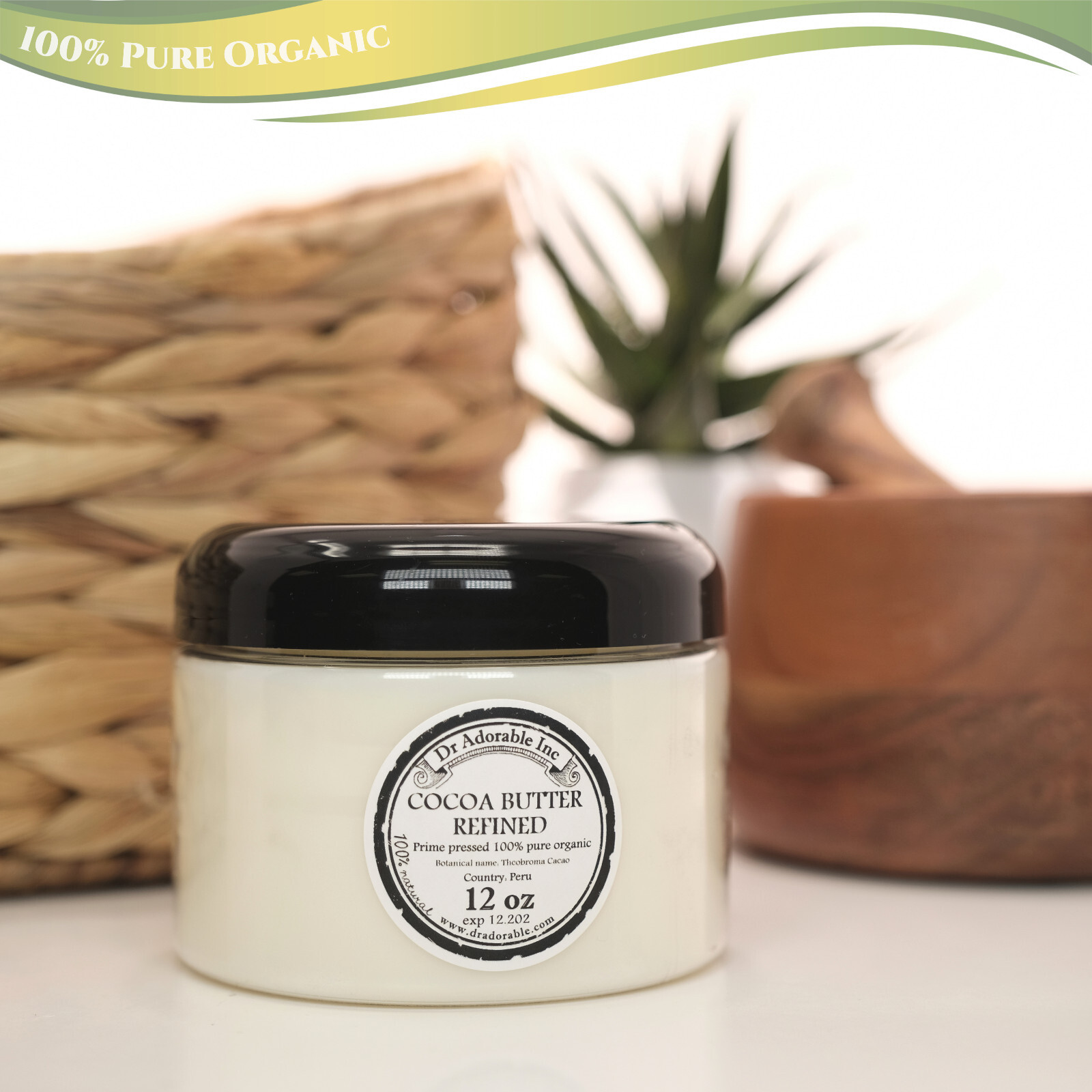 RAW REFINED COCOA BUTTER FRESH ORGANIC PURE 2 OZ 4 OZ 8 OZ 1 LB 2LB-UP TO 12L