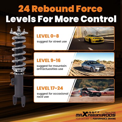 MaXpeedingrods T7 Coilover 24 Step Lowering Kit for Dodge Challenger RWD 11-21