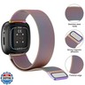 Meliya Metal Bands for Fitbit Sense 2 / Fitbit Sense/Fitbit Versa 4 / Versa 3 for Women Men, Stainless Steel Wristband Replacement Straps for Fitbit Versa 4/Sense 2/Sense/Versa 3 Smartwatch