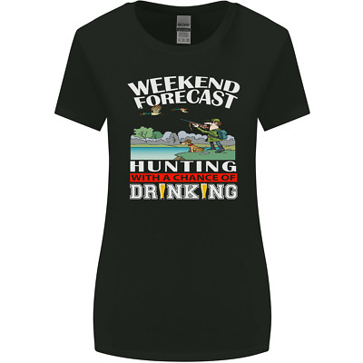 Hunting Weekend Alcohol Beer Funny Hunter Womens Wider Cut T-Shirt