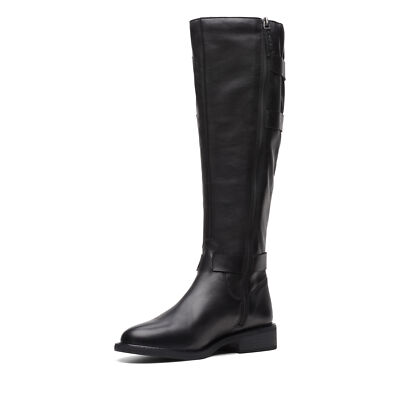 Pre-owned Clarks Women's Cologne Up Black Leather 26174773