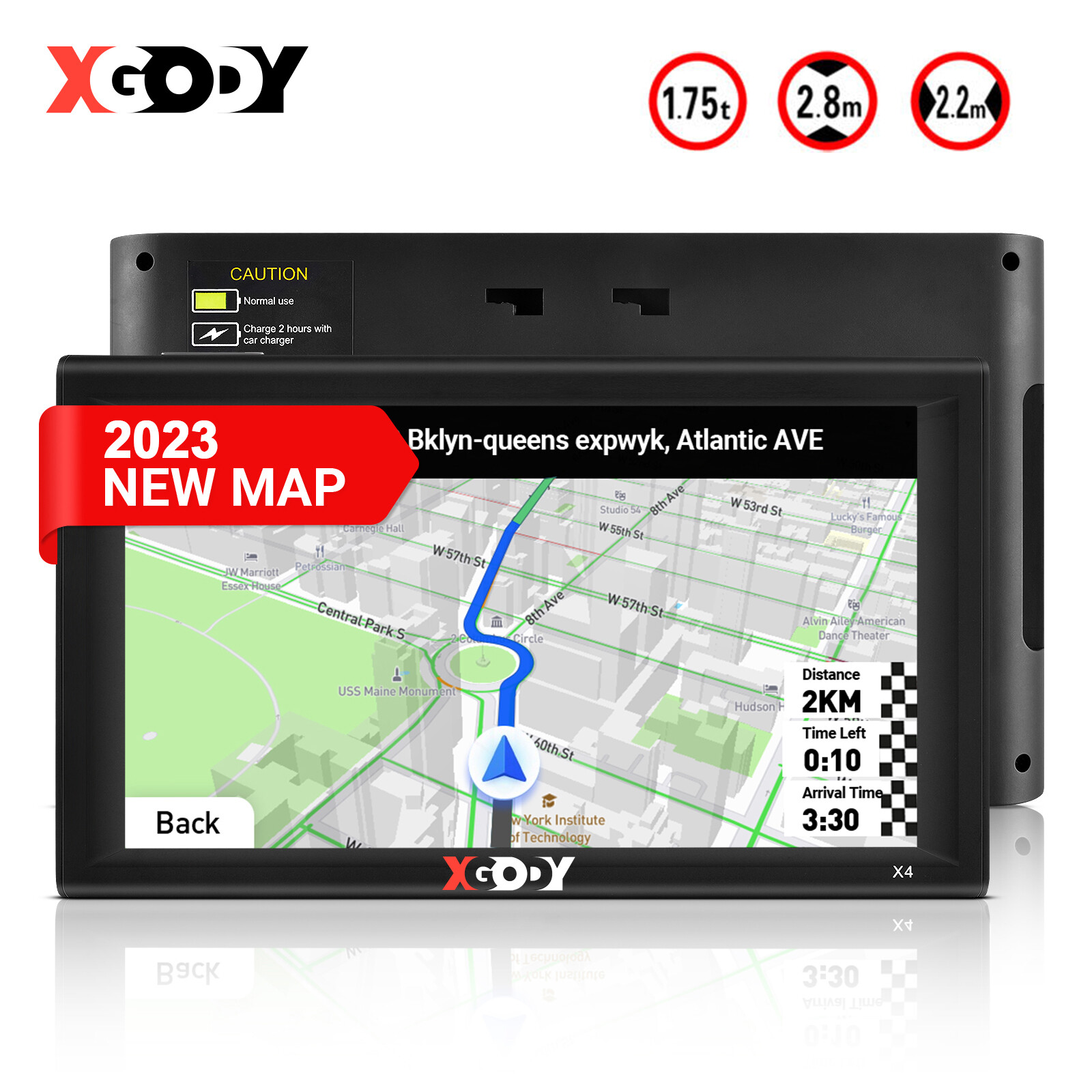 XGDOY 9'' Large Screen GPS Navigation for Truck Motorhome Spoken Direction 2023