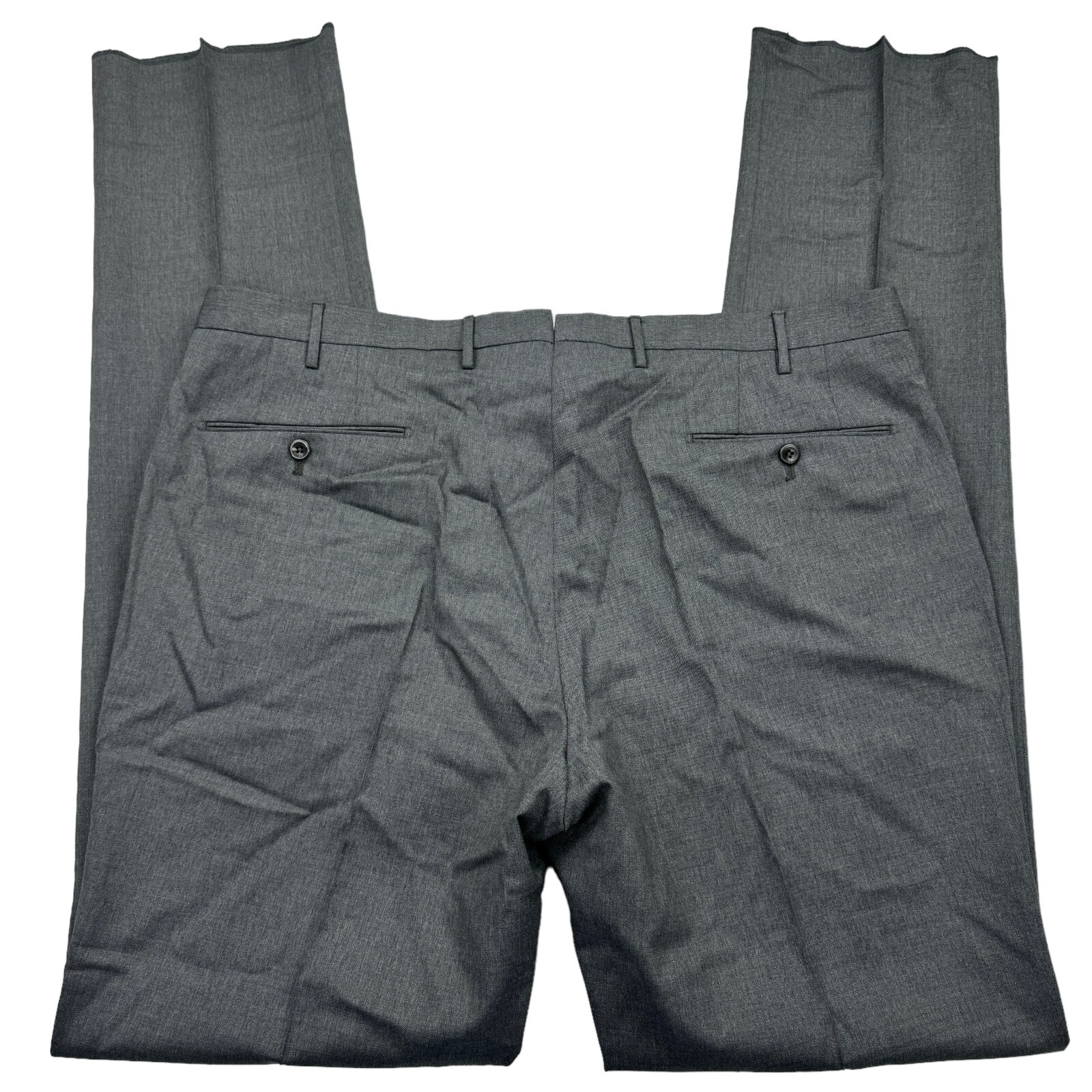 パンツ INCOTEX_ARCHIVIO_1AA200_WOOL100%_size46 Incotex Pants Mens Gray 40 x 38 Raw Hem 100% Wool Flat Front