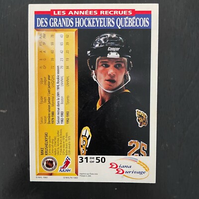 1993 Score Grands Hockeyeurs Québécois #31 Mike Krushelnyski