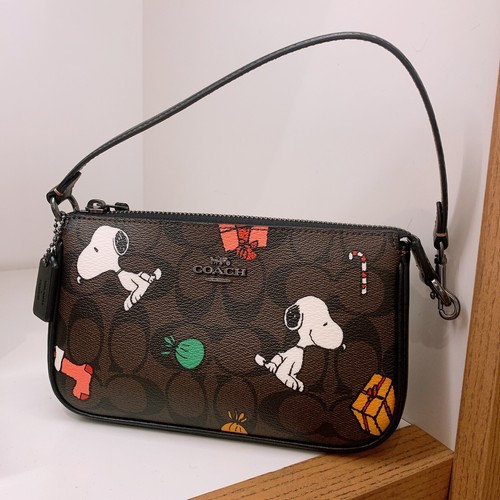 関税込【COACH×PEANUTS】Udell Signature Canvas Snoopy Print COACH® | Coach X Peanuts Udele Sport Slide In Signature