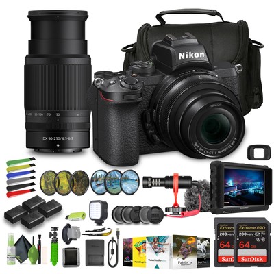 Nikon Z50 Mirrorless Camera with 16-50mm and 50-250mm Lens Bundle